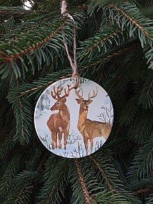 Dekorácie - Vianočná dekorácia jelenčeky - 13866602_