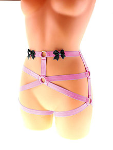 Spodná bielizeň - Women harness, postroj nohavičky elastické sexy bielizeň, dámske páskové nohavičky erotické. - 13873523_
