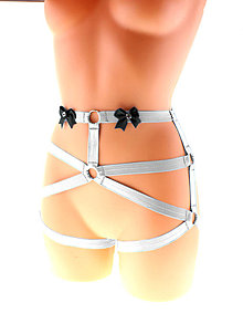 Spodná bielizeň - Women harness, postroj nohavičky elastické sexy bielizeň, dámske páskové nohavičky erotické. - 13873602_