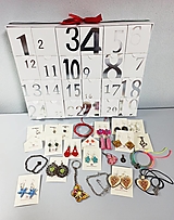 Náušnice - Strieborný adventný kalendár so šperkami v hodnote 110 eur - 13871385_