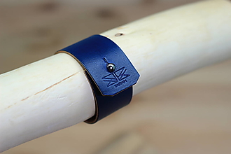 Náramky - Pánsky kožený náramok 3cm (Modrá) - 13874713_