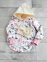 Detské oblečenie - Softshellová bundička - Kvety - 13870543_