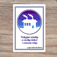 Papiernictvo - Vianočná pohľadnica - domček - 13870678_