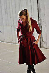 Šaty - Košilové šaty MILA, tmavší červená - 13875324_