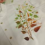 "FLORAL FOLK"  pánska  košeľa so stojačikom  (Dlhý rukáv biela + ručná autorská maľba ruží)