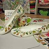 Ponožky, pančuchy, obuv - Ručne maľované balerínky " Lúčne " - 13875748_