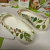 Ponožky, pančuchy, obuv - Ručne maľované balerínky " Lúčne " - 13875757_