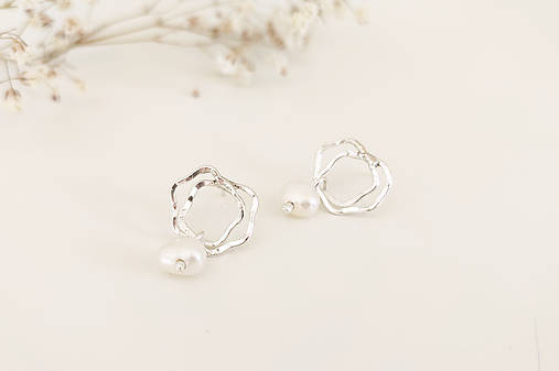 Náušnice - Strieborné náušnice - Vánok pri mori - 13877523_