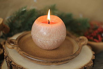 Sviečky - Sviečka zo 100% palmového vosku GUĽA (Béžová) - 13878817_