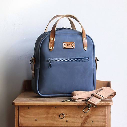 Leather LUSIL bag 3in1 *Blue Dusk*