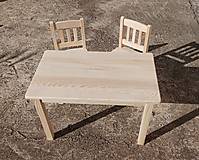 Nábytok - detský stôl + 2 stoličky - 13879877_