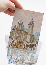 Papier - Pohľadnica "Vianočné nákupy" - 13879347_