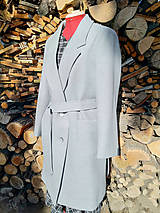 Bundy a kabáty - Flaušový šedý zimný kabát - rôzne farby - 13879452_