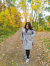Bundy a kabáty - Flaušový šedý zimný kabát - rôzne farby - 13879454_