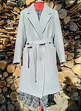 Bundy a kabáty - Flaušový šedý zimný kabát - rôzne farby - 13879455_