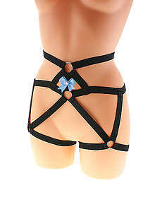 Spodná bielizeň - Women harness, postroj nohavičky elastické sexy bielizeň, dámske páskové nohavičky erotické. - 13882423_