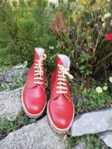 Ponožky, pančuchy, obuv - Dámské červené topánky - 13883671_