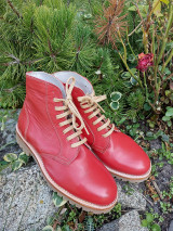 Ponožky, pančuchy, obuv - Dámské červené topánky - 13883674_