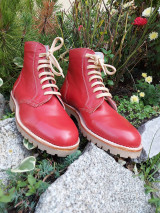Ponožky, pančuchy, obuv - Dámské červené topánky - 13883680_