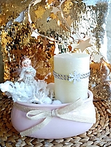 Dekorácie - Vianočná dekorácia s anjelikom - 13880654_
