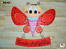 Tabuľky - Menovka - motýlik - 13885618_
