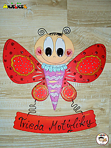 Tabuľky - Menovka - motýlik - 13885617_