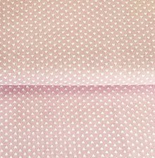 Textil - ružové srdiečka, 100 % bavlna Francúzsko, šírka 140 cm - 13884214_