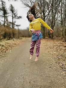 Detské oblečenie - Sukničkové softshellové nohavice "rainbow" - 13885369_