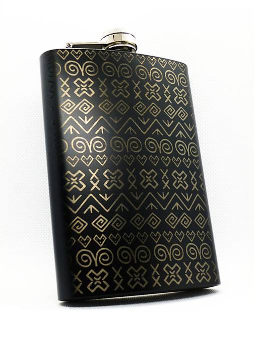 Nádoby - Ploskačka "Čičmany" 260ml - 13887986_