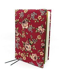 Papiernictvo - Obojstranný obal na knihu - Ruže na bordovej (limitovaná edícia) - 13887436_