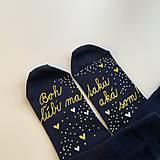 Ponožky, pančuchy, obuv - Motivačné maľované ponožky s nápisom: "Boh ľúbi ma takú, aká som...!" - 13887737_