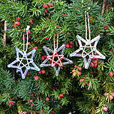 Dekorácie - Vianočná ozdoba Hviezda veľká, strieborné zdobenie - 13886154_