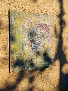 Obrazy - Abstraktný obraz - Strom na rozkvitnutej lúke - 13887483_