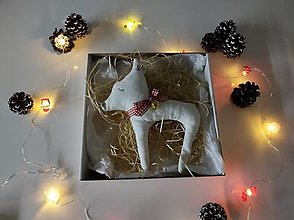 Dekorácie - Vianočný srnček - 13891648_