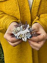 Brošne - Kvetinová brošňa "zimná rozprávka"  - polárna líška  (Set troch brošní za zvýhodnenú cenu) - 13889097_
