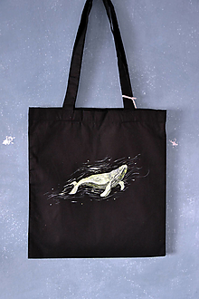 Iné tašky - Veľryba, plátená taška - 13889989_