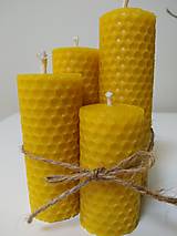 Sviečky - Adventné voskové sviečky - 13892336_