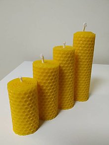 Sviečky - Adventné voskové sviečky - 13892334_