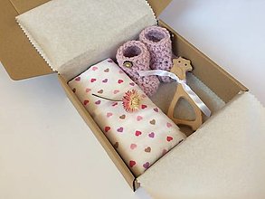 Detské doplnky - Ružové balíčky (Ružový macko) - 13889447_