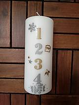 Sviečky - Adventná sviečka veľká - 13892307_