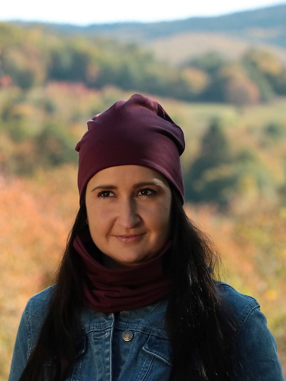 Ostružinová úpletová čiapka, nákrčník alebo set