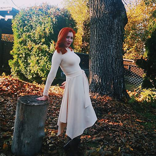 Dámske jesenné bavlnené šaty