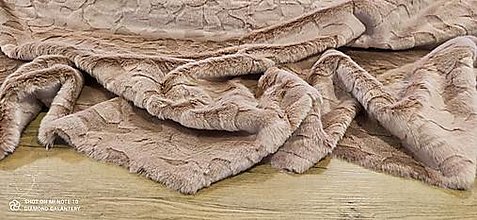 Textil - Kožušina poťahová - So vzorom- cena za 10 centimetrov (Ružová) - 13895741_