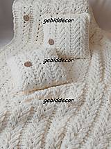 Jemnučká a ľahká deka z priadze alize puffy (Deka puffy, farba smotanová, rozmery cca (140 x 200) cm)
