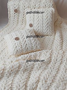 Úžitkový textil - Jemnučká a ľahká deka z priadze alize puffy (Deka puffy, farba smotanová, rozmery cca (140 x 200) cm) - 13896048_