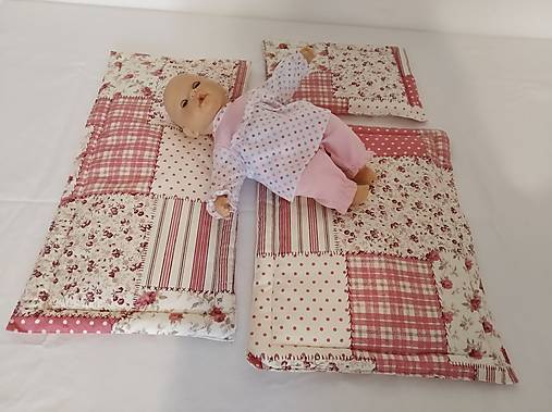 Hračky - Súpravka "ružový patchwork" - 13898901_