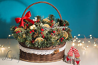 Dekorácie - Vianočný voňavý košík - 13899263_