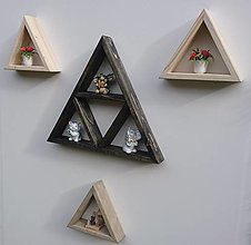 Nábytok - Polička trojuholník - 13899452_