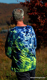 Pánske oblečenie - Pánske tričko, batikované, maľované  ZENOVÉ - 13901072_