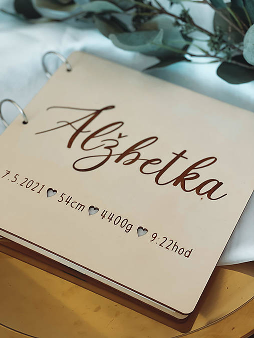 Papiernictvo - Detský drevený fotoalbum simple - 13906887_